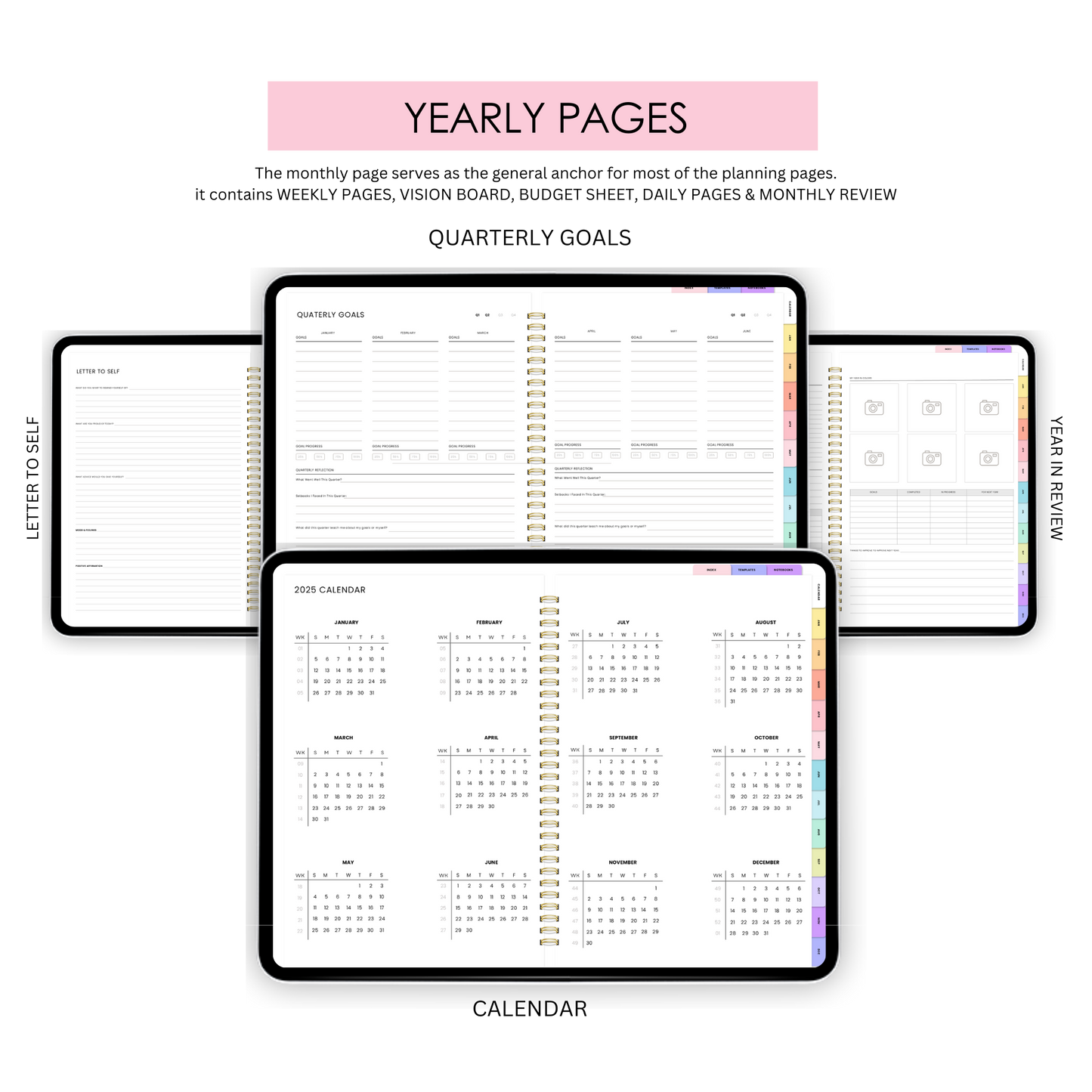 -	All In One Digital Planner Undated, 2025 Goodnotes Planner, iPad Planner, Notability Planner, Productivity, Fitness, Wellness, Finance, Lifestyle Planner