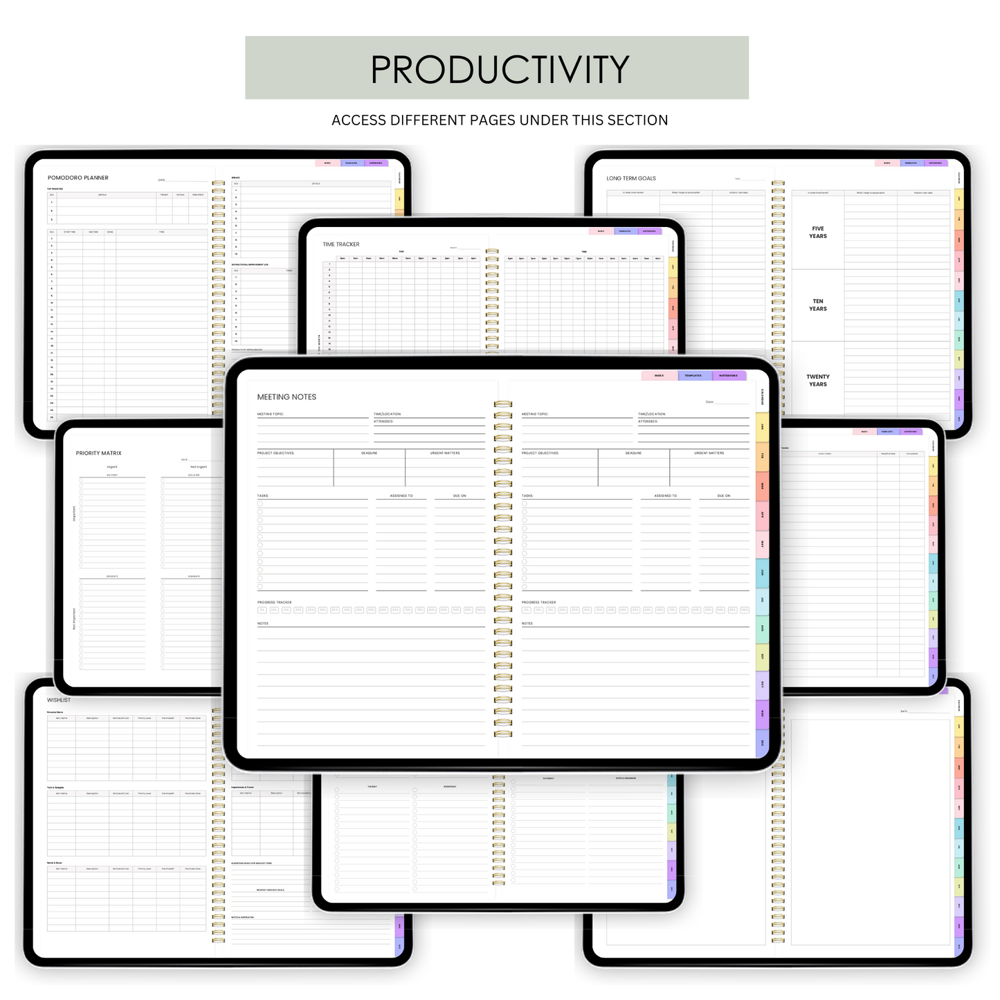 -	All In One Digital Planner Undated, 2025 Goodnotes Planner, iPad Planner, Notability Planner, Productivity, Fitness, Wellness, Finance, Lifestyle Planner